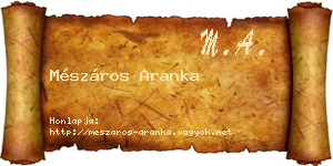 Mészáros Aranka névjegykártya