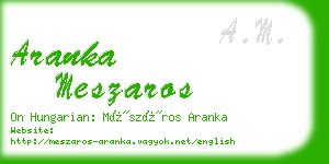 aranka meszaros business card